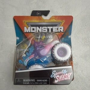 Monster Jam Sparkle Smash Series 19 Wheelie bar 1:64 scale die cast.